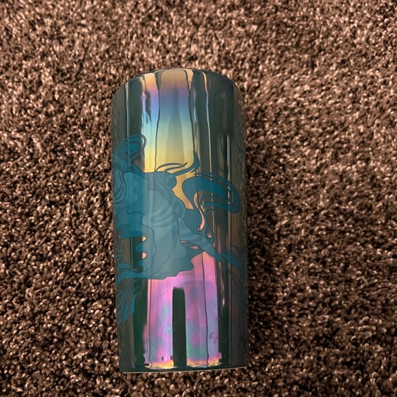 Starbucks Holographic Chrome Teal Purple Mermaid Ceramic Cup Spring 2023 NWT - Picture 2 of 5
